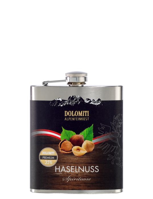 Haselnuss Premium Spirituose im Flachmann