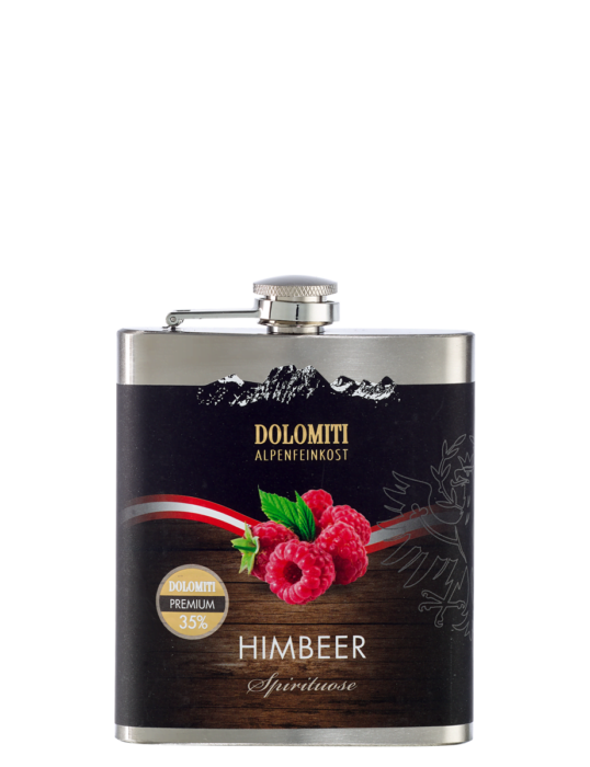 Himbeer Premium Spirituose im Flachmann
